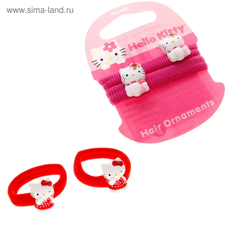 резинка для волос Hello Kitty Кабело Клаб, (набор 2шт)