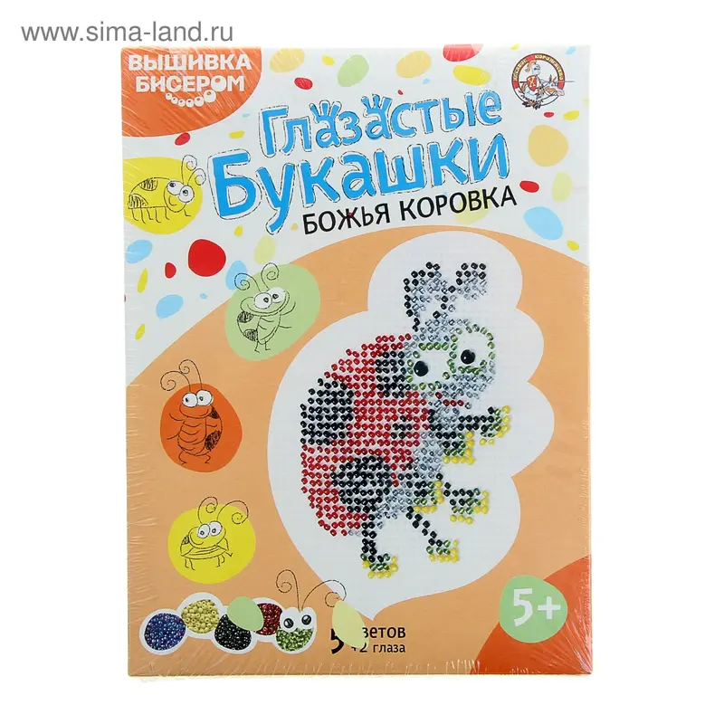 Вышивка бисером "Божья коровка" Глазастые букашки
