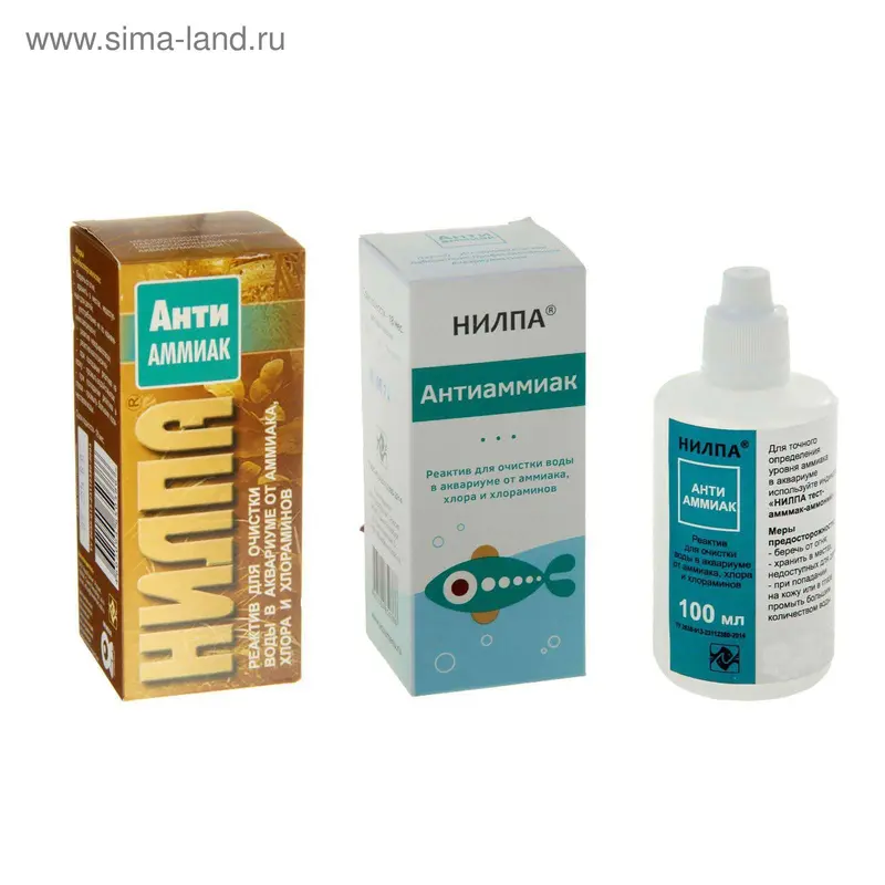 Реактив "НИЛПА" Антиаммиак для аквариумной воды, 100 мл