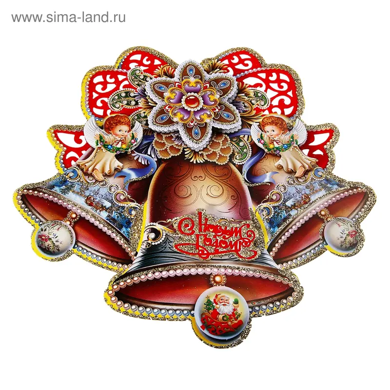 Плакат "Колокольчики с ангелами" 43х50 см
