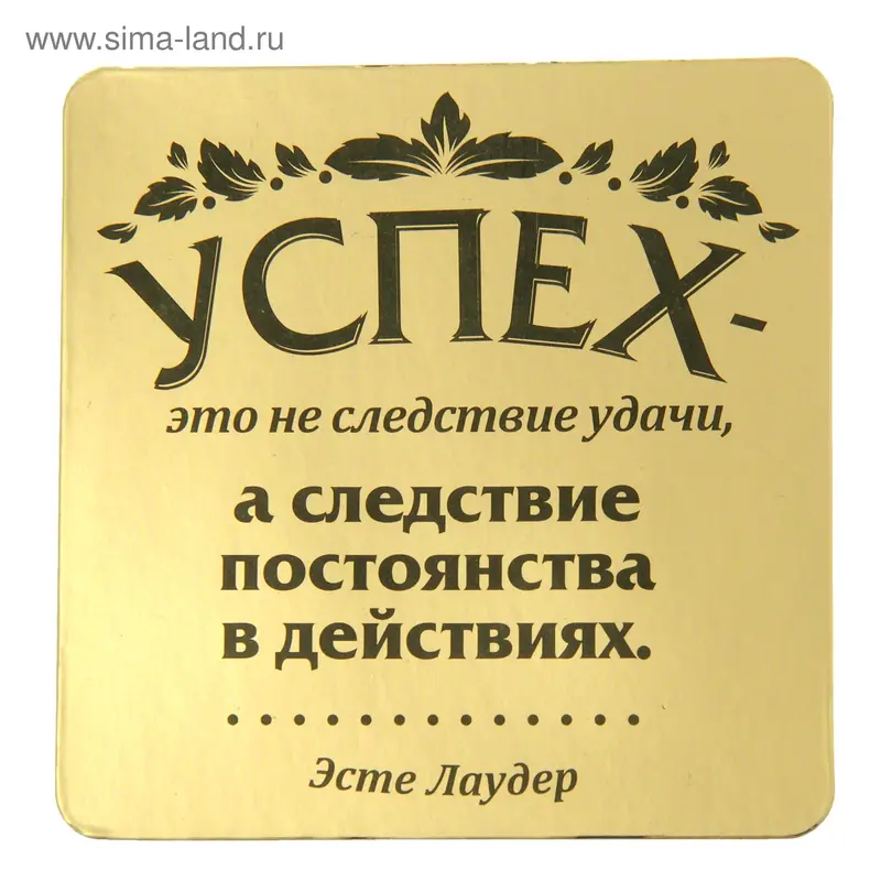 Магнит полимер "Успех - это не следствие удачи"