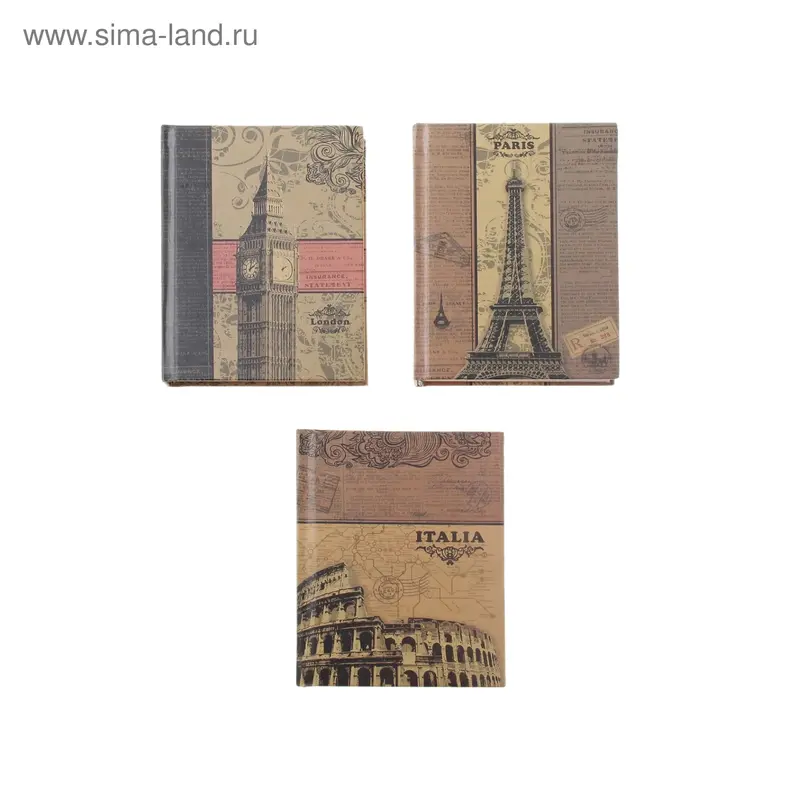 Записная книжка тв обл А6+ 128л лин Достопримечательности МИКС