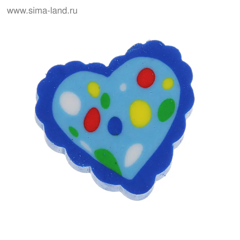 Ластик фигурный Сердечко кружевное в пакете