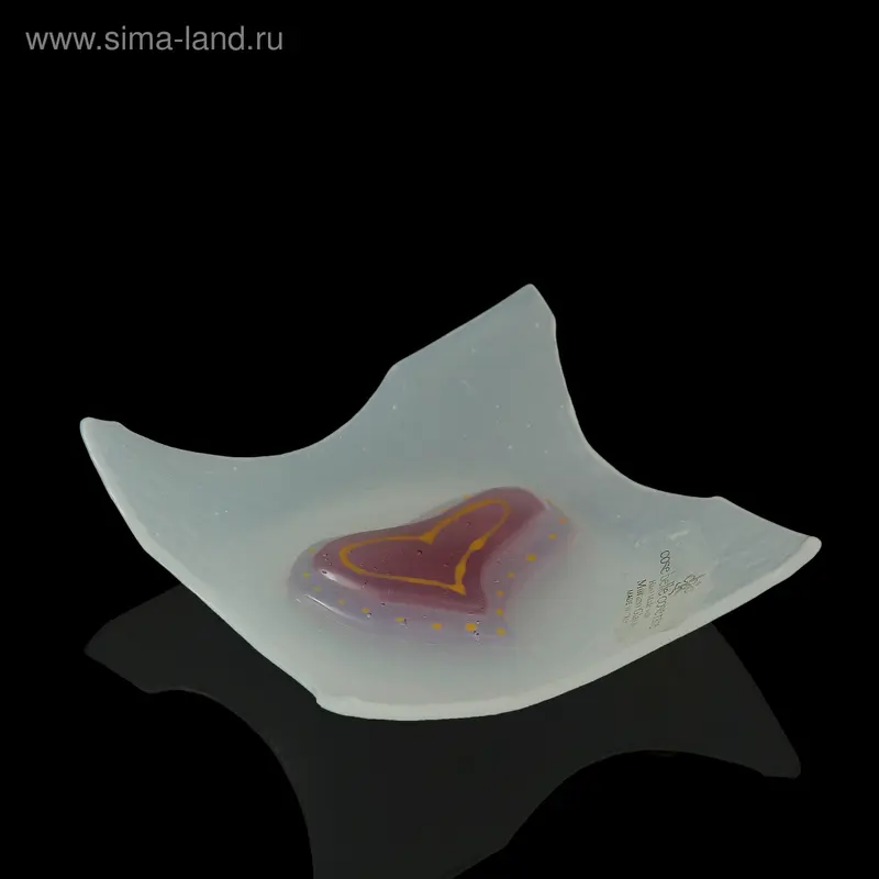 Блюдце Wedding квадратное муранское стекло, 12 × 18 × 3 см