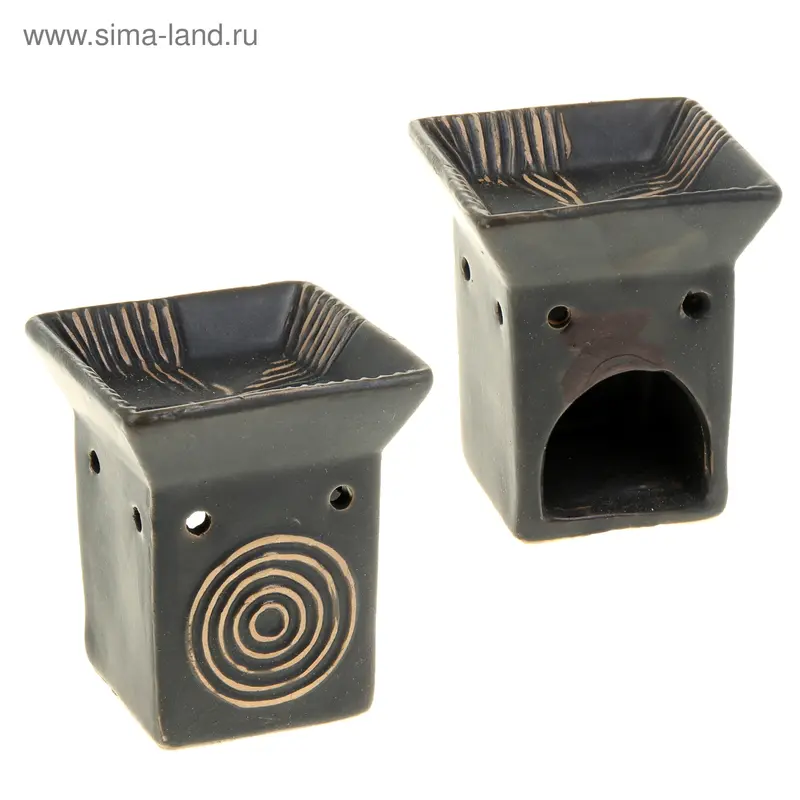 Аромалампа "Печать" 10 x 8 x 8 см, черный