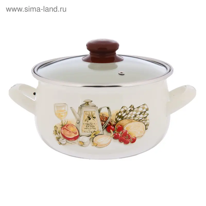 Кастрюля эмалированная 3,1 л "Аппетит", крышка