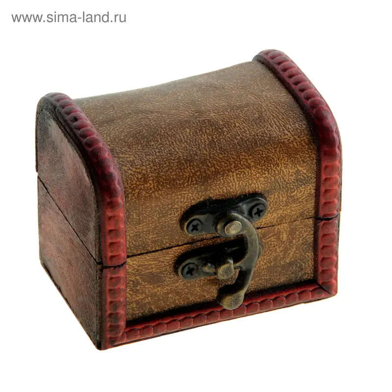 Шкатулка сундучок дерево "Гладкая" 6х6,3х7,5 см