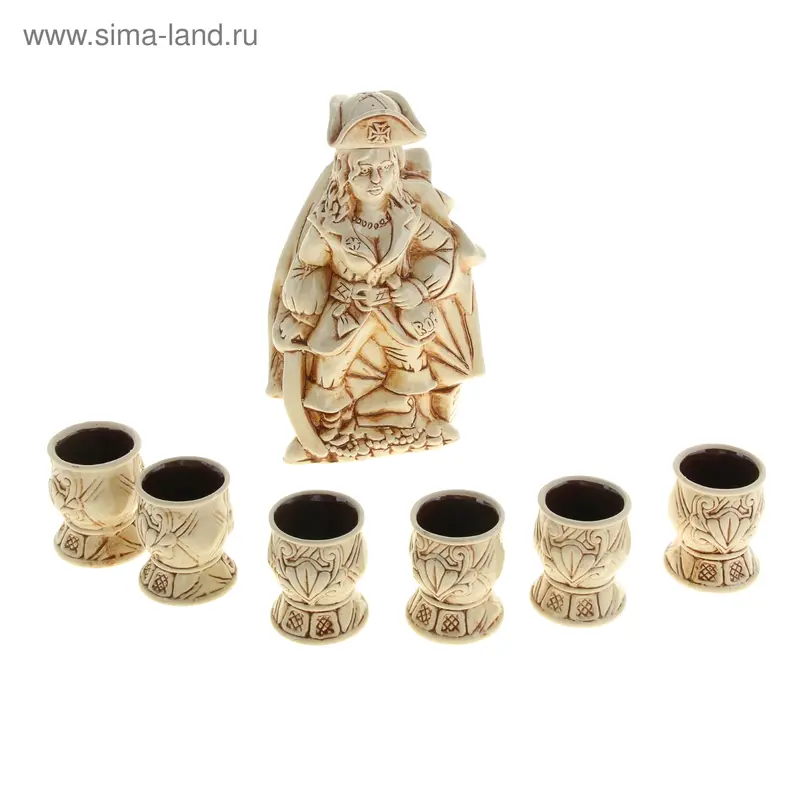 Штоф с рюмками "Соня" шамот, 7 предметов, 0,7 л