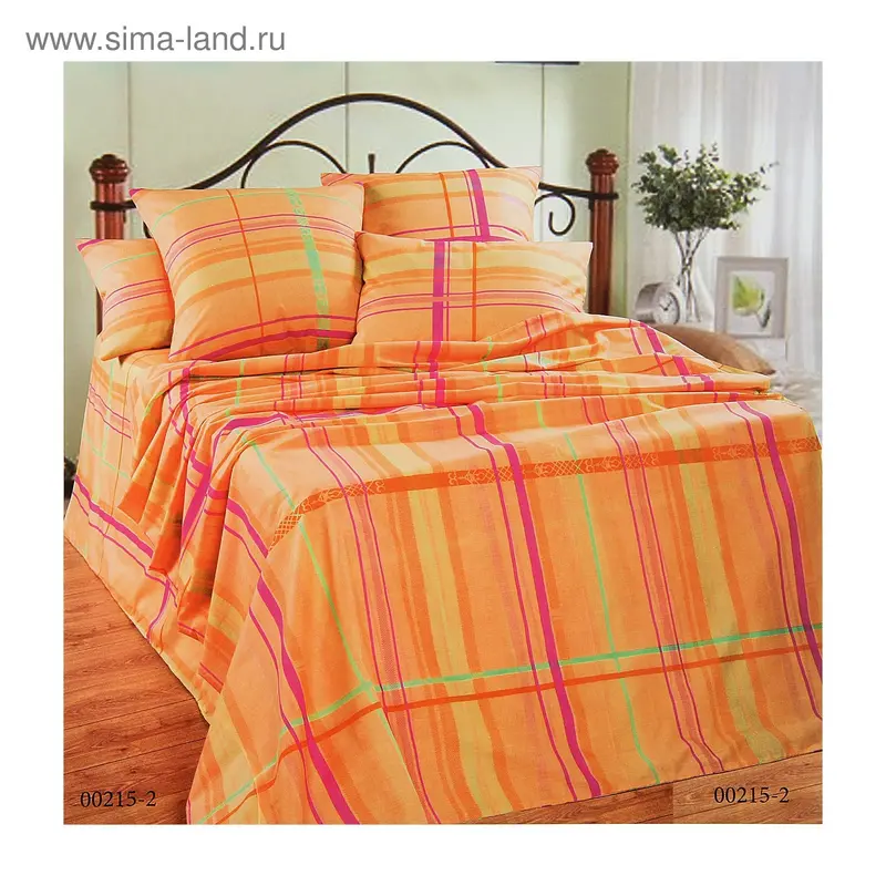 Постельное белье дуэт Happy Home рис 00215/2 147*215 см 2шт, 200*220 см, 70*70 см 2шт 16819