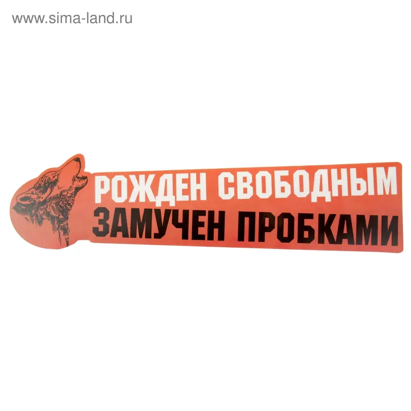 Наклейка на авто "Рожден свободным"