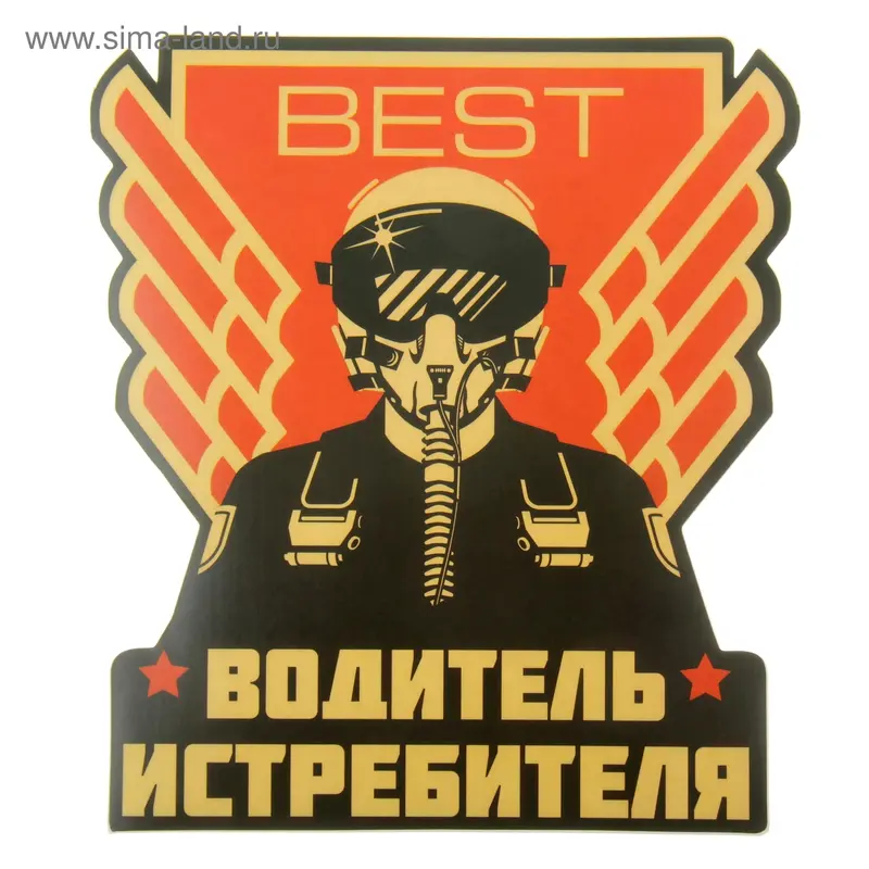 Наклейка на авто "Водитель истребителя"