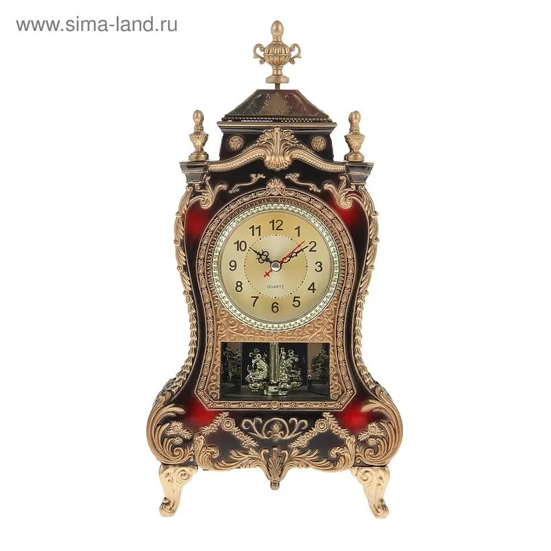 часы настольные Резная колонна с музыкой 15*30см