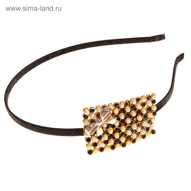 ободок для волос "Гламур" широкий колор "Бантик"