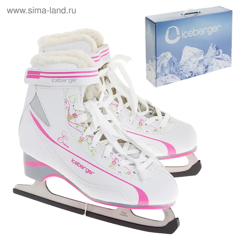 Коньки фигурные ICEBERGER Erica, цвет: розовый, размер 36
