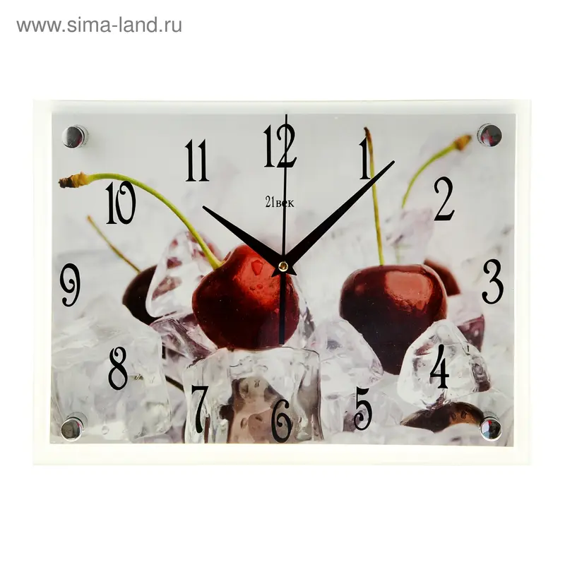 Часы настенные "Вишня" стекло 25x35 см