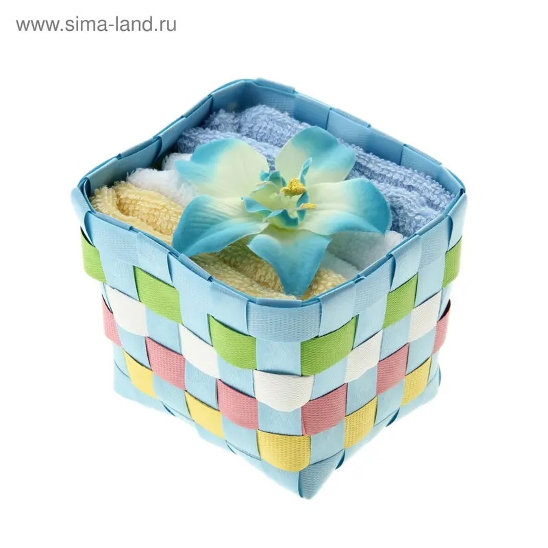 Набор полотенец "Collorista" Lily white-blue 30 х 30см - 3 шт