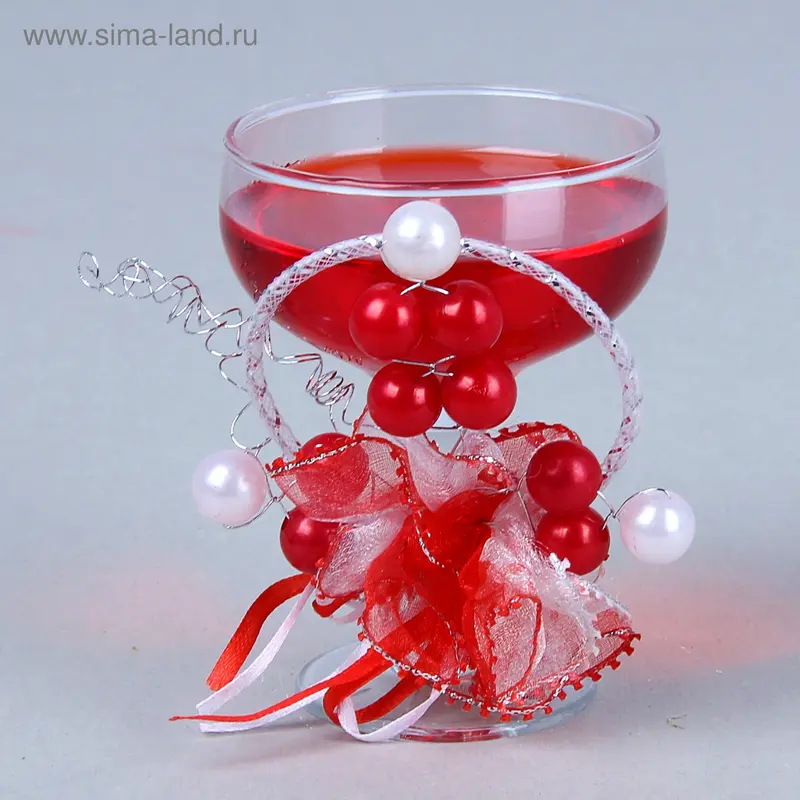 Свеча гелевая "Бусины", цвет красный