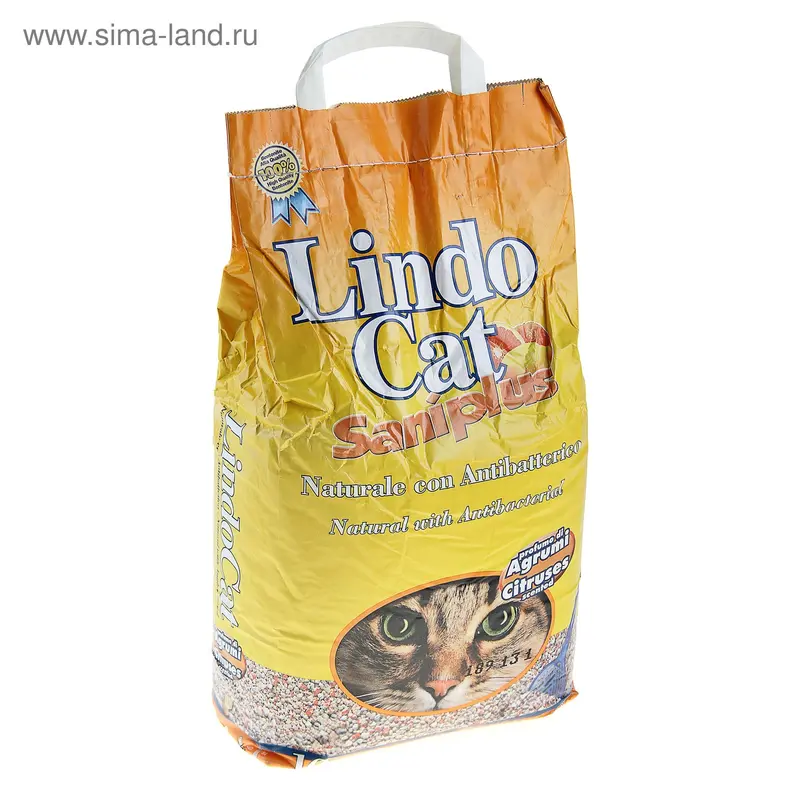 Наполнитель минеральный впитывающий "LindoCat Saniplus" 10 л