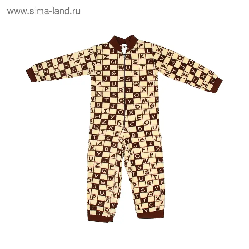 Комбинезон флисовый, рост 98 см, цвет микс