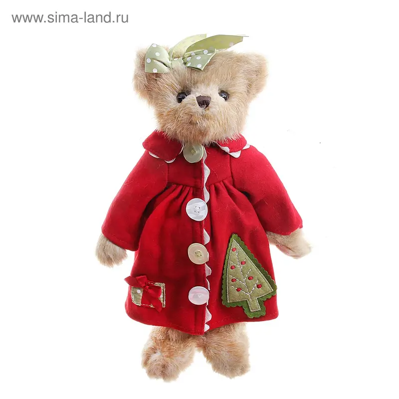 Мягкая игрушка "Мишка Bearington" в красном пальто