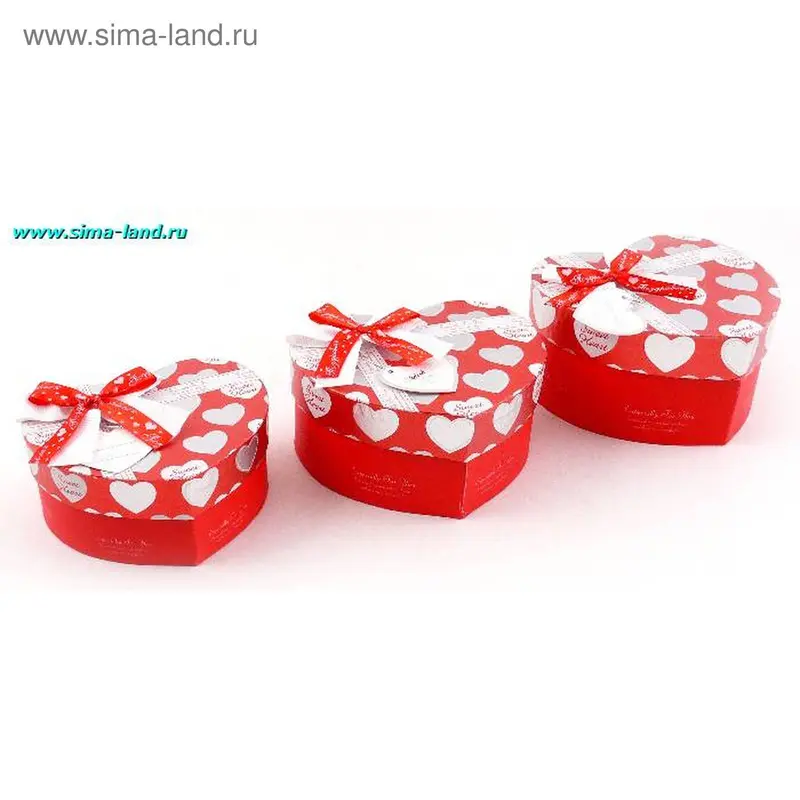 коробка 3в1 сердце в сердцах (бокс 72 шт) 12*10, 15*13