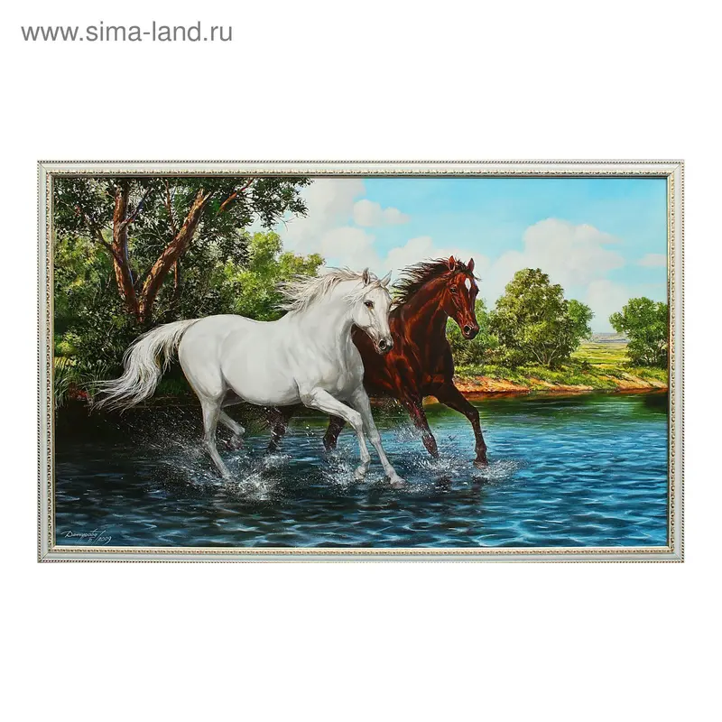 Картина Скачущие по воде 1039 60х100 см