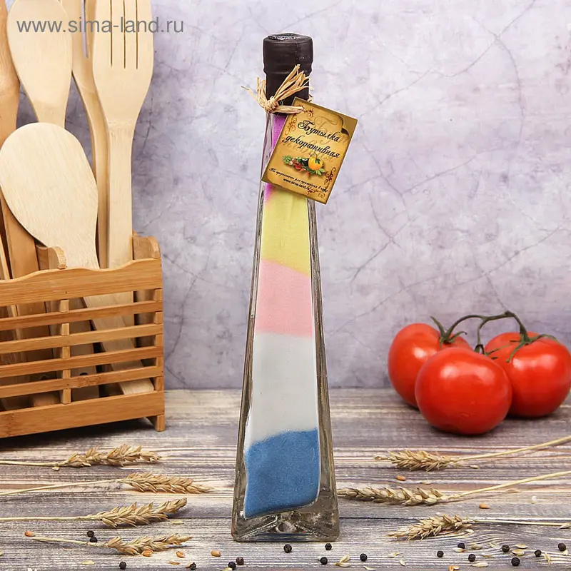 Бутылка декоративная для кухни «Треугольник» h=30 см
