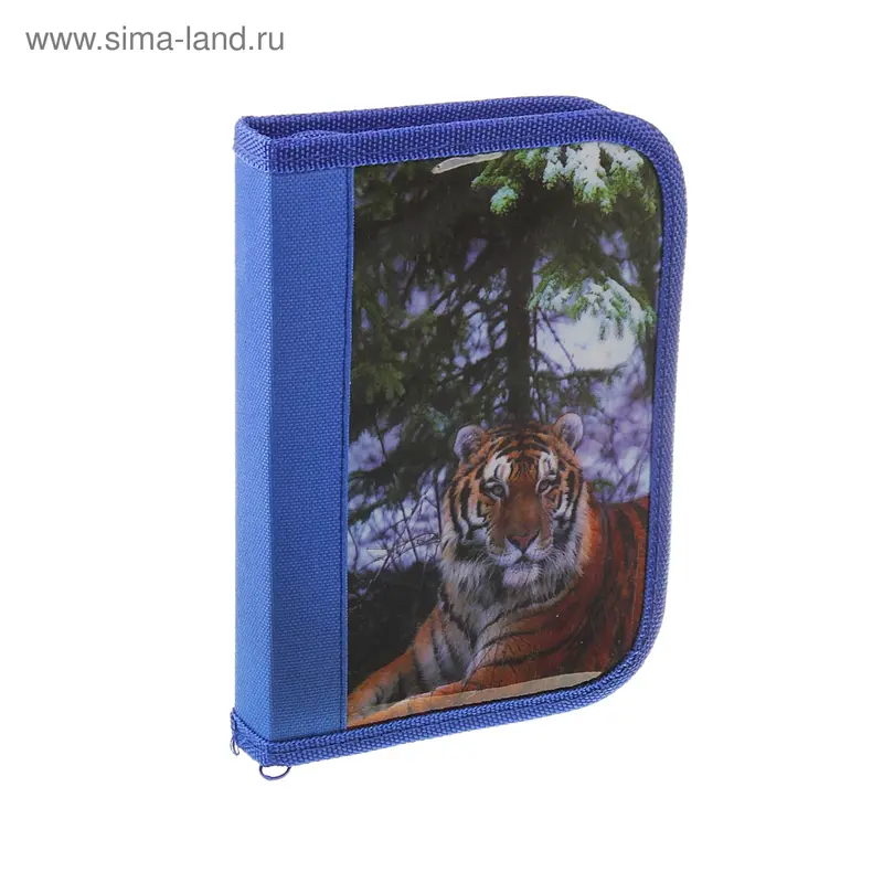 Пенал 1отд с вкладышем глянц Тигр
