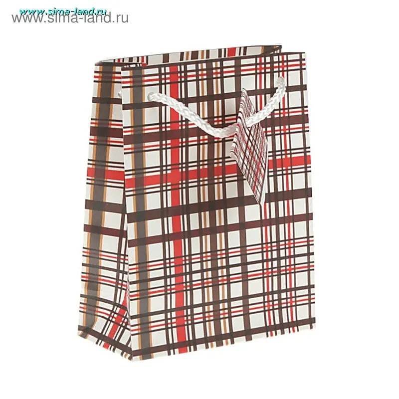 Пакет ламинированный "Клетка"