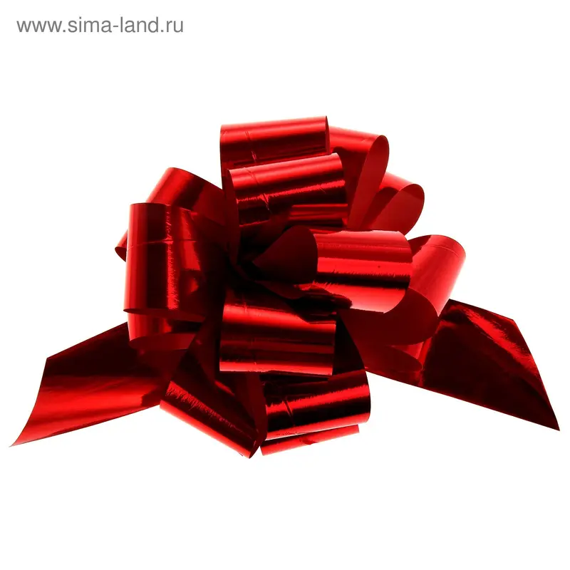 Бант-шар №5 металлик, цвет красный