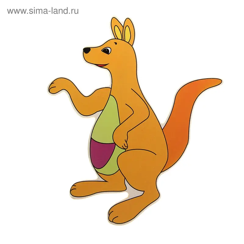 Магнит деревянный "Кенгуру"