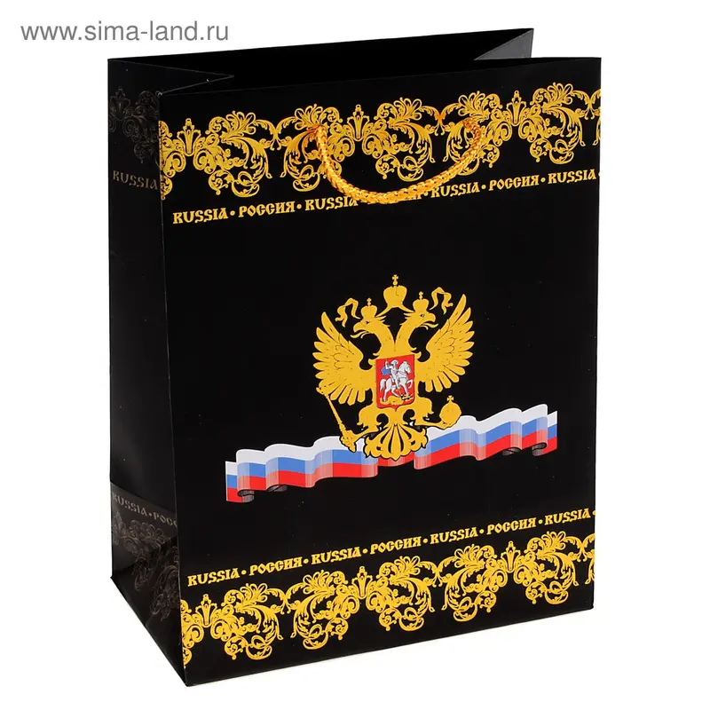 Пакет подарочный «Россия» (тиснение)
