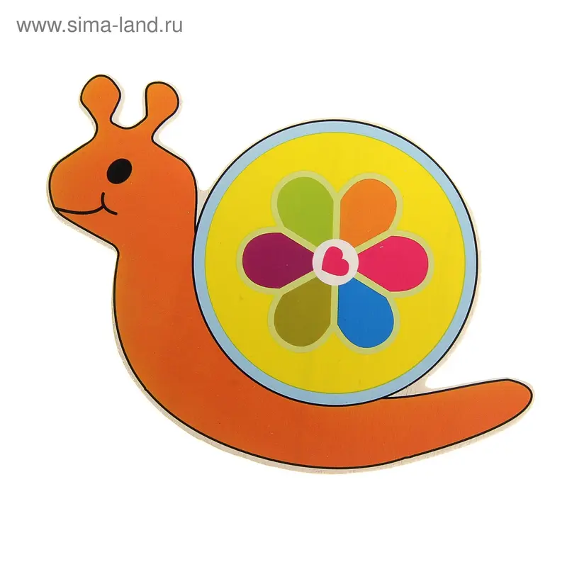 Магнит деревянный "Улитка"