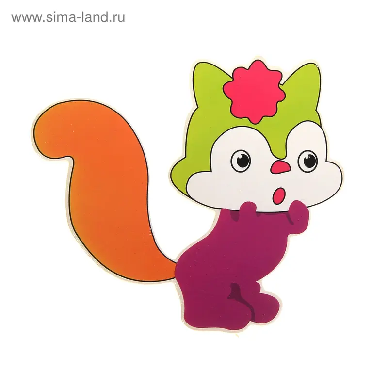 Магнит деревянный "Белочка"