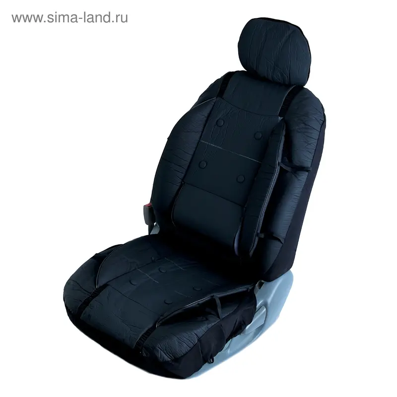 Чехлы объемные винил ( 10 пр.) черные "AUTOVIRAZH"