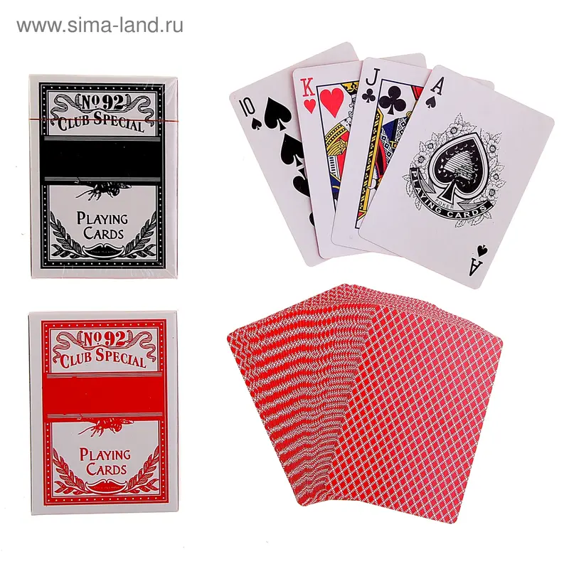карты игральные бумажные 54шт №092 63х88мм микс