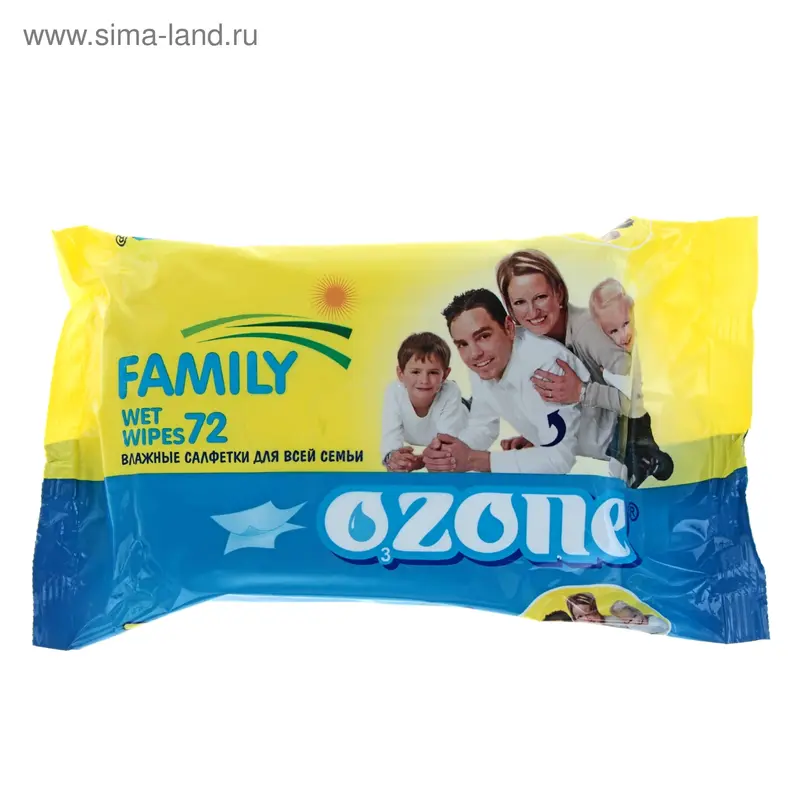 Влажные салфетки Ozon, для всей семьи, 72 шт