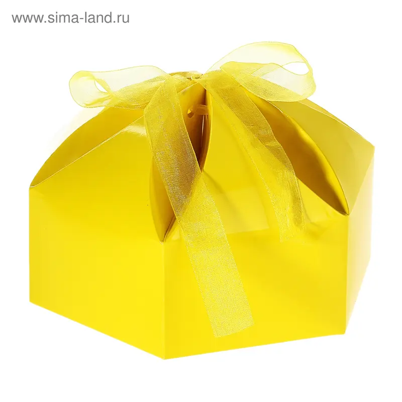Коробка сборная "Мешочек счастья", цвет жёлтый