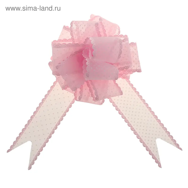 Бант-шар №3,8 "Крапинка", цвет розовый