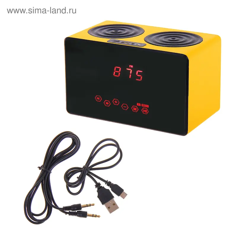 Портативная колонка MusicBOX, USB/MicroSD/FM/AUX сенсор, пульт ДУ, АКБ 3.7V, МИКС