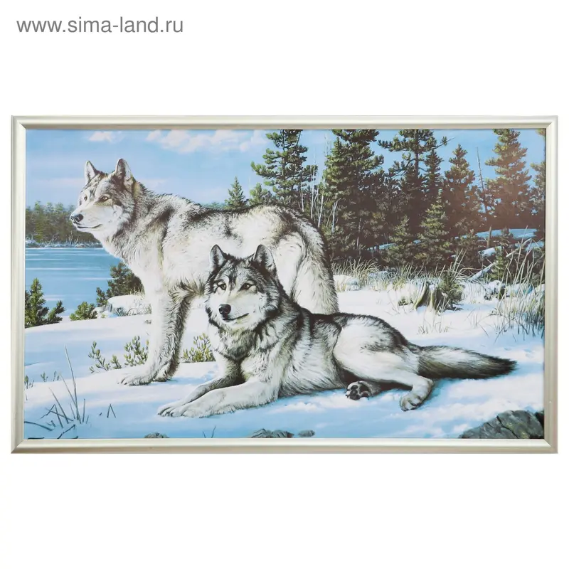 Картина "Волки" 104*64см