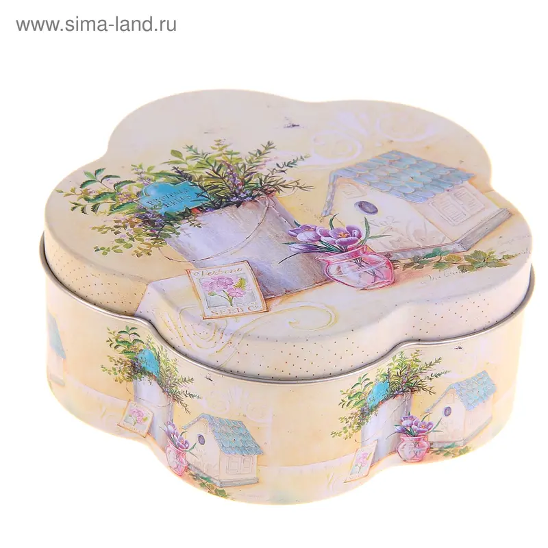 Шкатулка металл "Прованс" 5х12,5х12 см