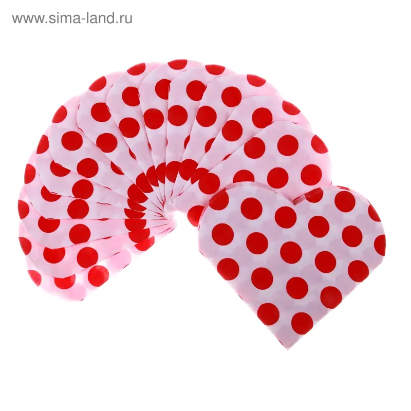 Салфетки бумажные (набор 20 шт.) 33×33 см сердце Горох