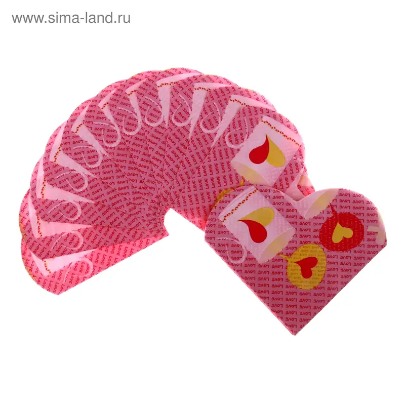 Салфетки бумажные (набор 20 шт.) 33×33 см сердце Кружечки
