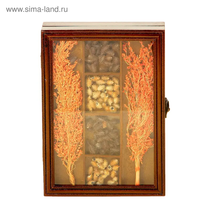 Ключница дерево "Сухоцветы" 6,5х19,5х26,7 см