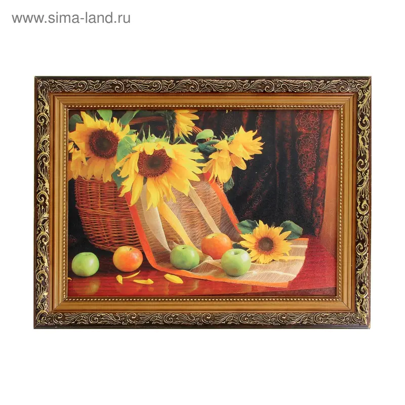 Картина Подсолнухи в корзине 25x35