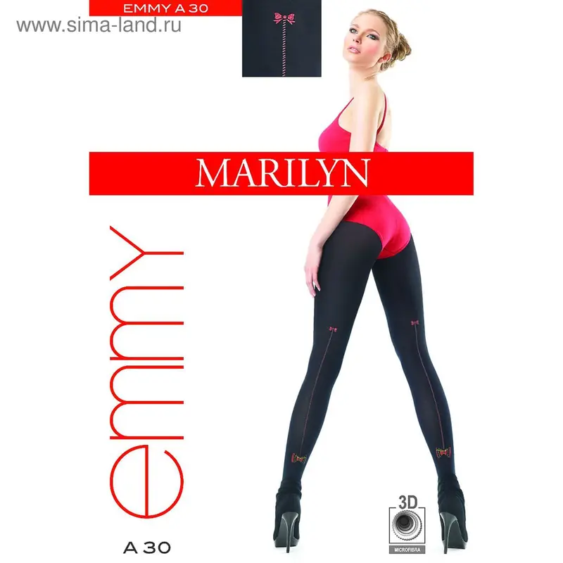 Колготки женские MARILYN EMMY A30 60 (black/red, 1/2)