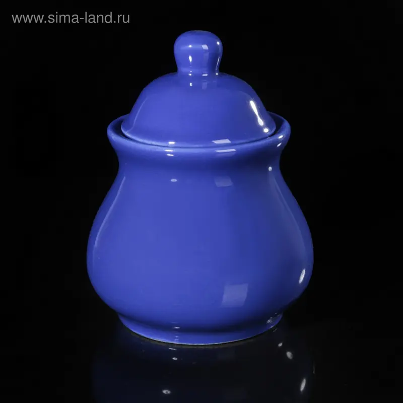 Сахарница 280 мл, h=8,3 см, цвет синий