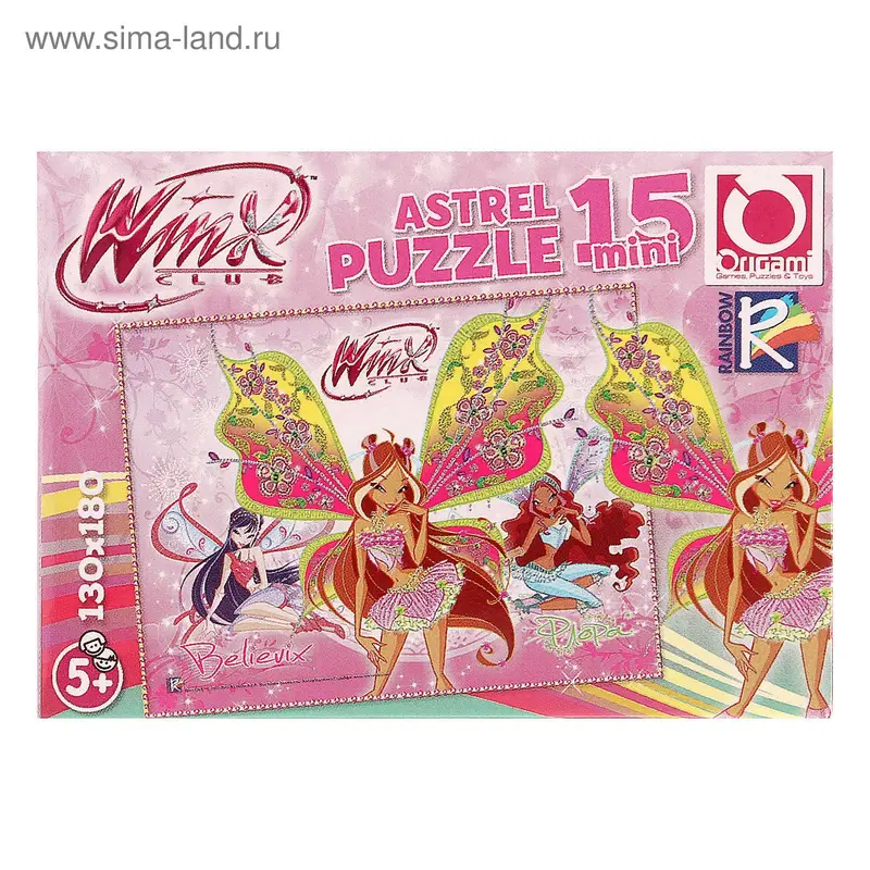 Мини-пазл Winx, 15 элементов, МИКС