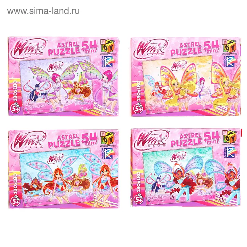 Мини-пазл Winx, 54 элемента, МИКС